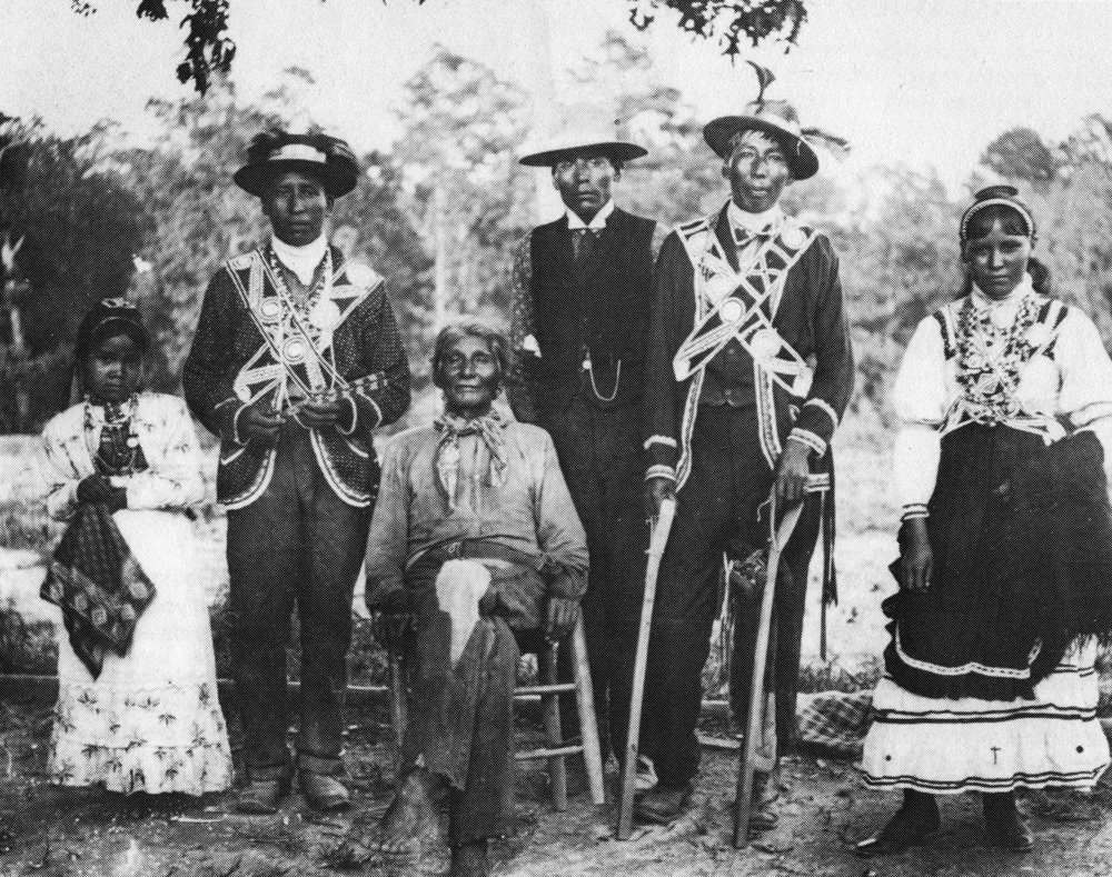 Choctaw people in traditional dress